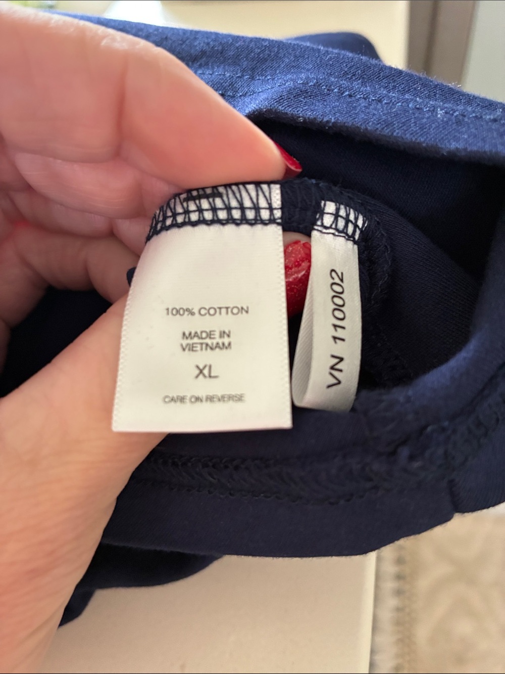 New York & Company Navy Tie-Back Top - Picture 7 of 8